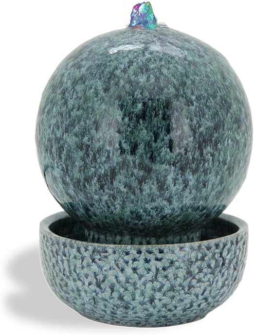 Pacific Décor MultiLED Globe Fountain, 11Inch, Storm