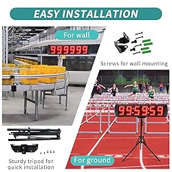 LUCKY TIME Race Clock with Tripod, LED Digital