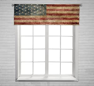 FMSHPON - Cenefa de ventana con diseño de bandera estadounidense para