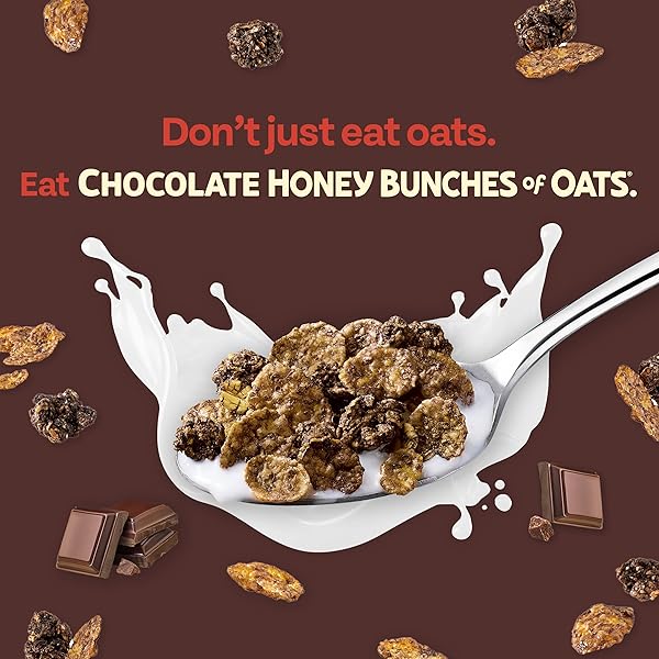 HONEY BUNCHES OF OATS CHOCOLATE, MADE WITH WHOLE GRAIN CEREAL, BREAKFAST CEREAL, 12OZ BOX (PACK OF 1)