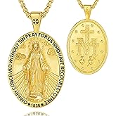 Vito 925 Sterling Silver Saint Necklaces for Women Men, St Michael/Crucifix/Caravaca/St Jude/Virgin Mary Pendant Patron Saint Amulet Medal Religion Jewelry Gift