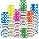 CUPLOOV 500Pack 5 oz Paper Cups, Multicolor Small Bathroom Mouthwash Disposable Paper Cups Dessert Dispenser for Home Use, Party, Picnic, Travel and Event, BBQ, 5 Colors