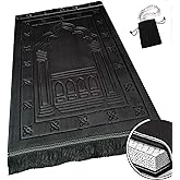 Islamika Orthopedic Prayer Rug Memory Foam Muslim Prayer mat - Padded Very Thick Prayer Rug Sajadah for Men Women for Eid Tra