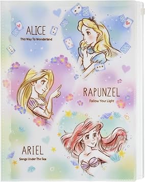 Amazon カミオジャパン ディズニー ファスナー付 6ポケット クリアファイル キャラクター Mix クリアホルダー 文房具 オフィス用品