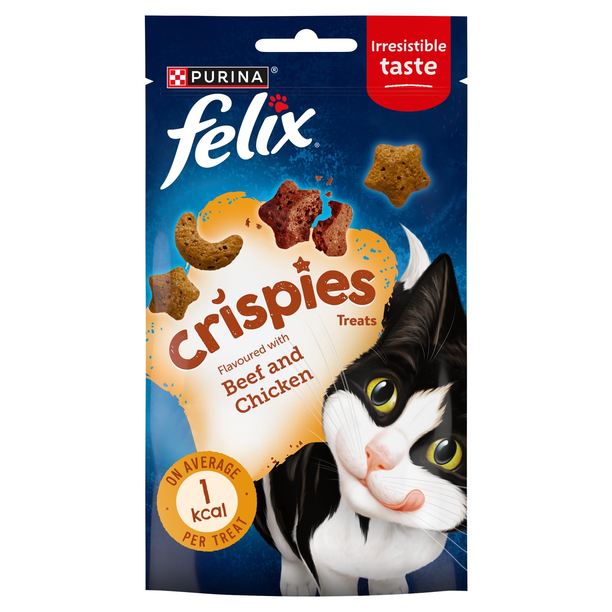 FELIX Crispies Chicken and Beef Cat Treats 45g (Pack of 8)