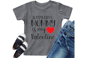 VVNTY Valentine's Day Shirts Toddler Boys Valentine T-Shirt Mommy is My Valentine Tshirt Graphic Tee Tops
