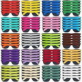 100 Pack 20 Colors Neon Party Sunglasses Bulk,Sunglasses Party Favors for Adult and Teen,80's Style Plastic Sun Glasses for Birthday Graduation,Summer Pool,Beach,Outdoor Party,Goody Bag Favors