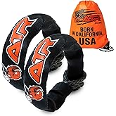 ATR Soft Shackles 1/2” x 24” (2 Pack, Black) – 41,200 lbs Synthetic Rope Recovery Shackles – Heavy-Duty UHMWPE Tow Connectors for Off-Road 4x4, Jeep, Truck, ATV, UTV