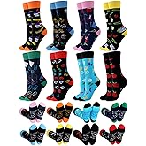 Sintege 8 Pairs Teacher Socks for Women Men Novelty Crew Socks Teacher Appreciation Gifts for School Party Supplies