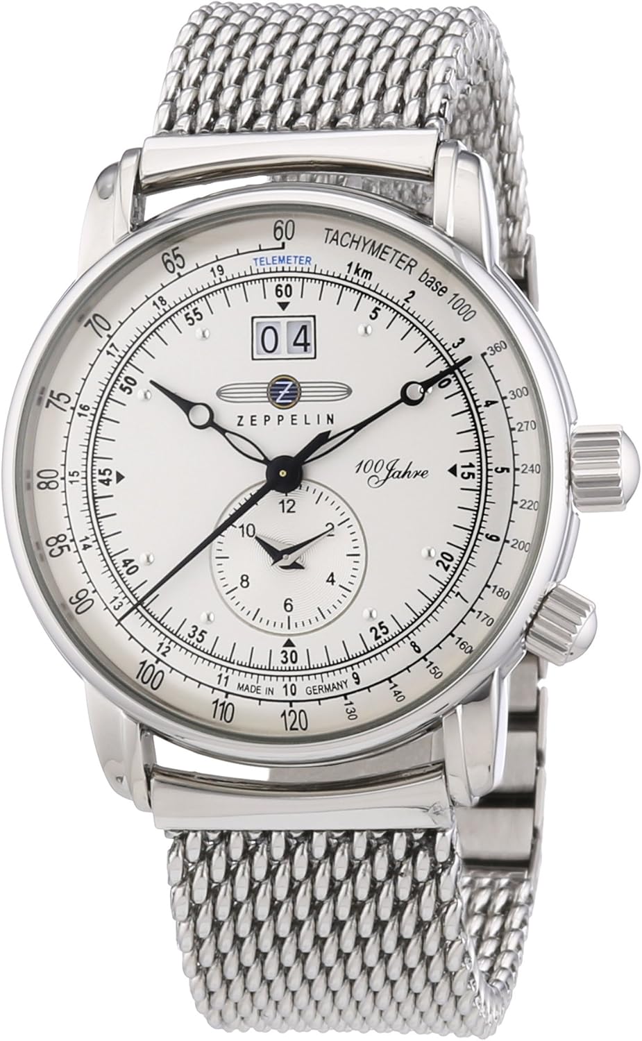 Zeppelin Men's Quartz Watch Analogue Display and Stainless Steel Strap