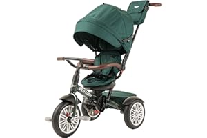 POSH BABY & KIDS Bentley Kids Trike - All Terrain Toddler Bike 6-in-1, Officially Designed by Bentley Motors UK; Baby to Big Kid Tricycle is a Compelling Statement of Performance & Luxury, Spruce Green (6m-5y+)