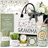 Valentines Day Gifts for Grandma Nana, Best Grandma Birthday Gifts from Granddaughter Grandchildren Grandkids, Unique Grandmother Nana Birthday Gift Basket for Gigi, New Granny Gift w/Canvas Tote Bag
