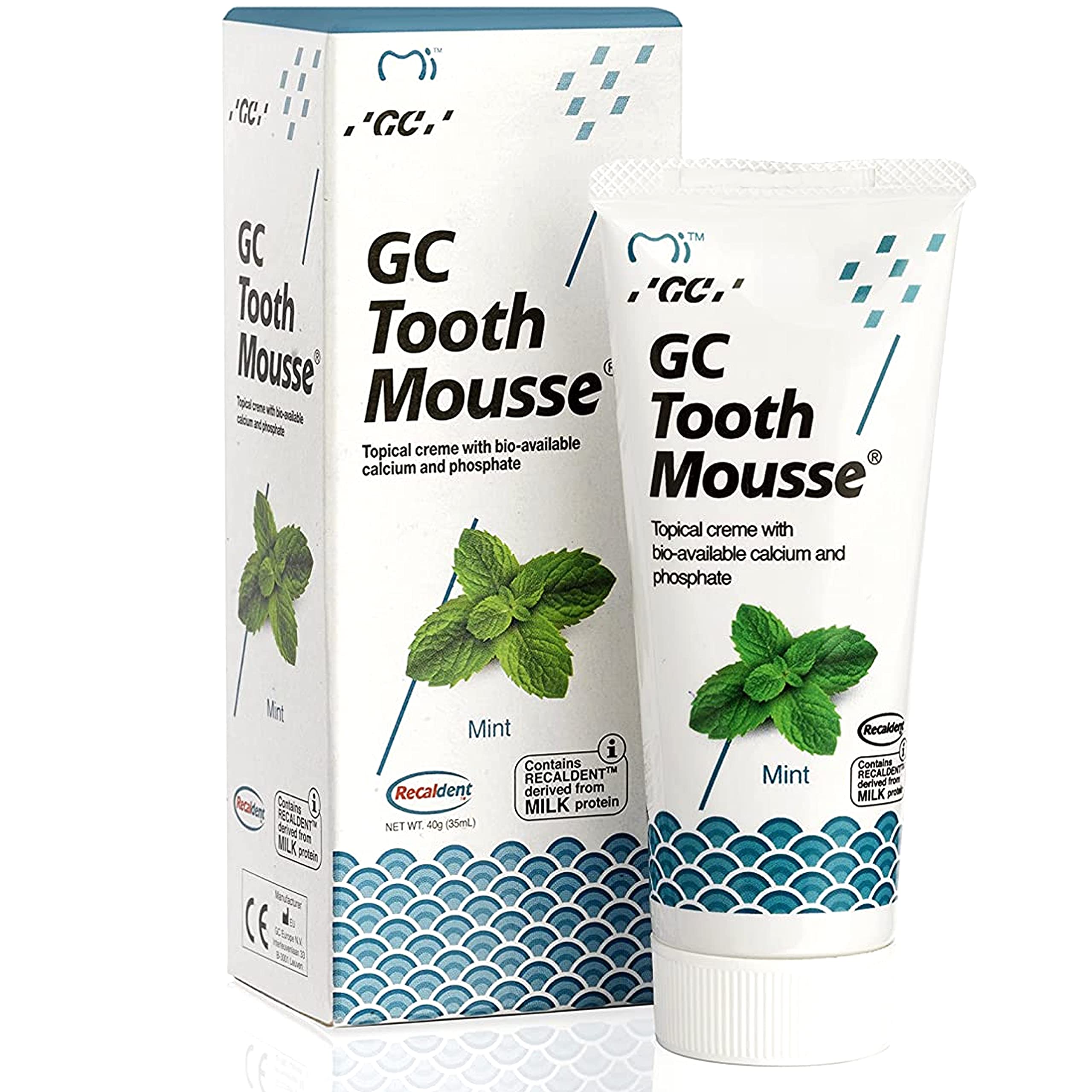 GC Tooth Mousse Toothpaste 35ml Mint, Pack of 2 (2X 35ml)