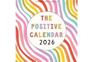 Graphique 2026 The Positive Calendar Wall Calendar | 12” x 12” | Thick Paper | Home & Office Organizer | Large Monthly Grid | 3 Languages & Marked Holidays | 4 Month Preview Page for 2027