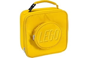 LEGO Lunch Bag, Durable and Insulated, with Mesh Pouch and Zip Compartment, Perfect for On-the-Go Meals, Yellow