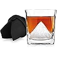 Godinger Whiskey Glass Gift Set, Whiskey Glasses and Silicone Ice Mold, Whiskey Glacier, Old Fashioned Whiskey Glass Tumbler and Ice Form Wedge, Glass Cups, Whiskey Drinking Glasses, Gifts for Men
