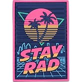 CAT Outdoors Stay Rad PVC Morale Patch - Hook and Loop Tactical Patches | Retro 80s synthwave PVC military patch, 3 x 2 in - sewn-on hook backing fits backpacks, plate carriers, hats and range bags