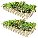 Land Guard 2 Pack 8×4×1ft Galvanized Metal Raised