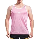AIMPACT Men Athletic Workout Tank Top Mesh Casual Sleeveless Shirts