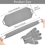 anezus Exfoliating Back Scrubber Bath Gloves Grey Set 1pc + 1pair view 7