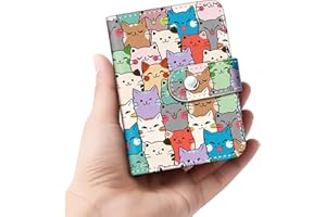 Lebrocoli Cats Small Photos Album for 2x3 Inch Films, 56 Pockets Mini Cute Albums Book for Polaroid Fujifilm Instax Mini Instant Camera Printer, Kpop Photocard Pictures Binders Holders Storage