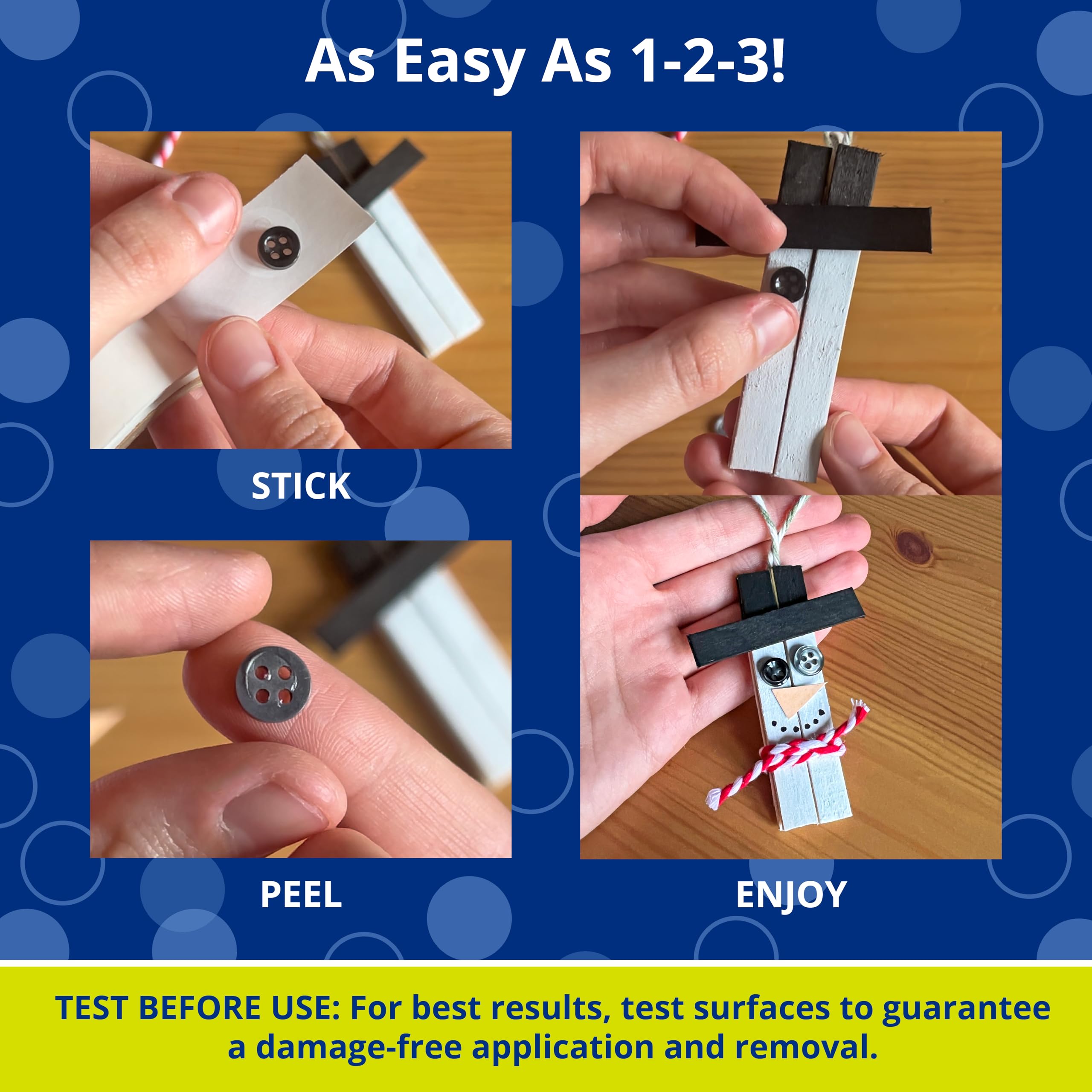 Glue Dots, Mini Dots, Double-Sided, 3/16