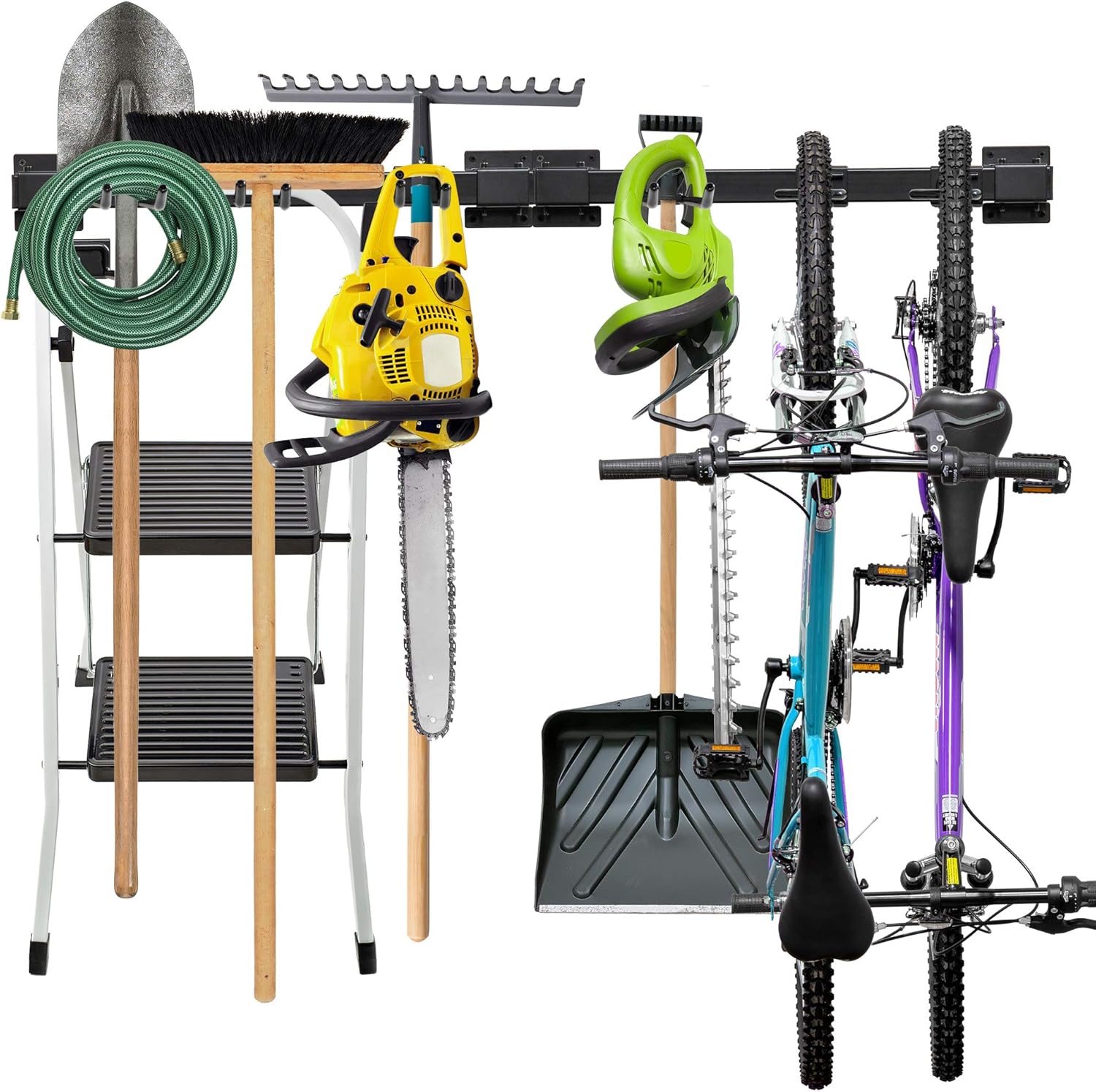 Garage Tool Storage Rack & Wall Mounted Bicycle Rack