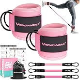Ankle Resistance Bands w/Cuffs, Ankle Weights Women Booty Workout Equipment | Ankle Bands for Working Out, Kickbacks Hip, Leg