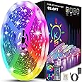 Keepsmile 32.8ft Strip Lights Smart App Music Sync Color Changing RGB Bluetooth LED Strips with Remote Led Lights for Bedroom Home Decoration