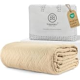 Threadmill Cotton King Coverlet Blanket, Criss Cross Jacquard, Beige | 100% Cotton, Criss Cross Jacquard Pattern, 104x92 in, All-Season, Lightweight, OEKO-TEX Certified, Machine Washable