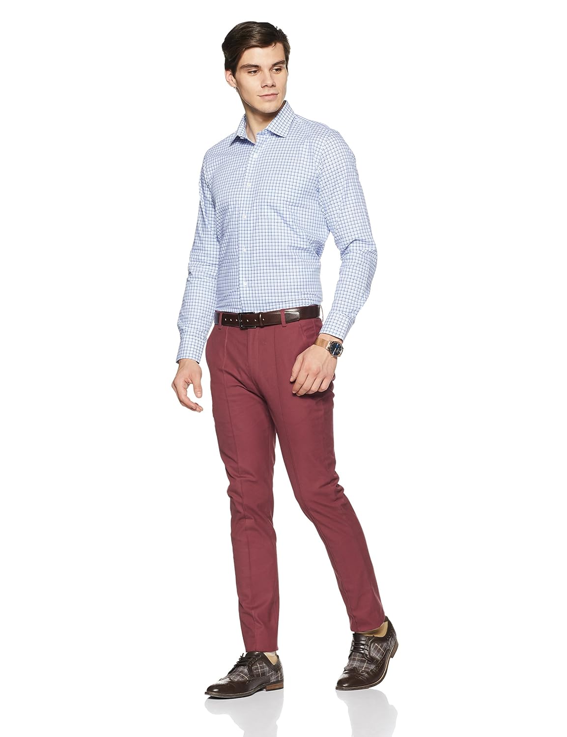 van heusen men's solid slim fit formal shirt