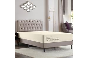 EMPYREAN BEDDING Empyrean Queen Fitted Sheet, Ultra Soft Microfiber 110 GSM Deep Pocket Fitted Sheet Only, Moisture Wicking Fits 14 to 16 Inches, Shrinkage & Fade Resistant, Corner Straps, Cream Beige