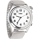 Cirbic Talking Watch with Large Numbers and Expandable Strap, self-Setting for Visually impaired, Blind or Elder People