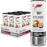CELSIUS Sparkling Mango Passionfruit, Functional Essential Energy Drink 12 Fl Oz (Pack of 12)