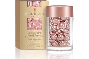 Elizabeth Arden Retinol + HPR Ceramide Rapid Skin Renewing Anti-Aging Face Serum Capsules, Fine Lines & Wrinkles Treatment, Skincare Gift for Women