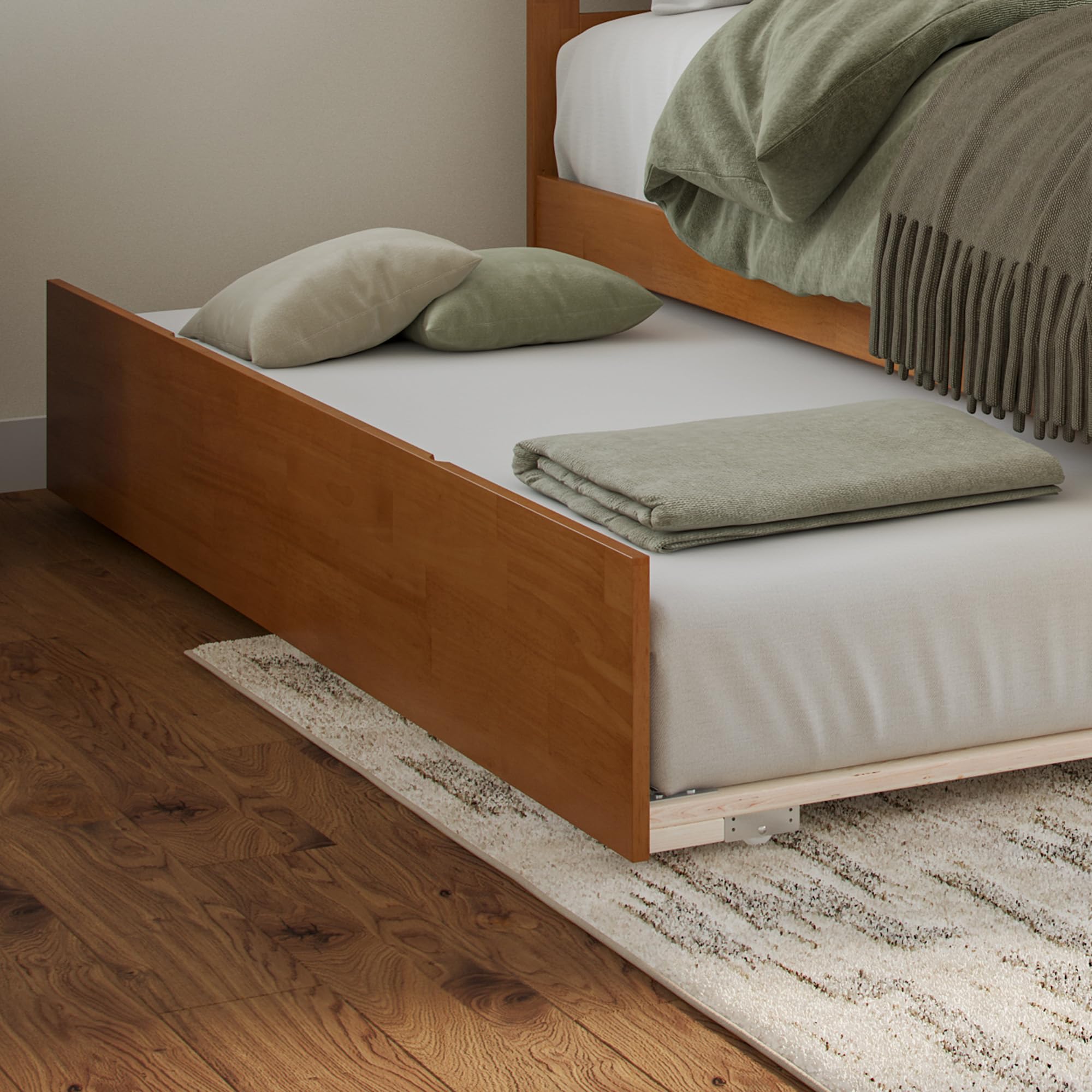 View 1 of ** MANUAL INCLUDED/ BRAND NEW ITEM** AFI Urban Twin XL Size Trundle Bed in Light Toffee