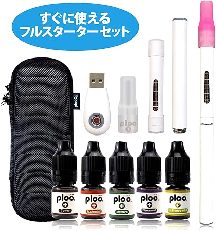 Amazon Ploo 電子タバコ スターターキット すぐ使える 15点フルセット プルームテック Ploomtech 互換 プルプラ ｐｌｏｏ 電子たばこセット スターターキット
