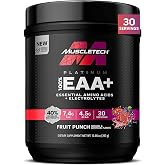 MuscleTech Platinum Essential Amino Acids Supplement with Electrolytes | Pre-Workout Powder for Energy, Muscle Growth, &amp; Strength Builder - EAA Complex for Men &amp; Women - Fruit Punch, 30 Servings