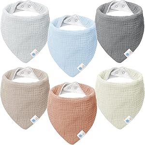lulumoon Lätzchen Baby Dreieckstuch Baby Musselin Halstuch Baby für Junge und Mädchen