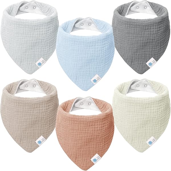 lulumoon Lätzchen Baby Dreieckstuch Baby Musselin Halstuch Baby für Junge und Mädchen