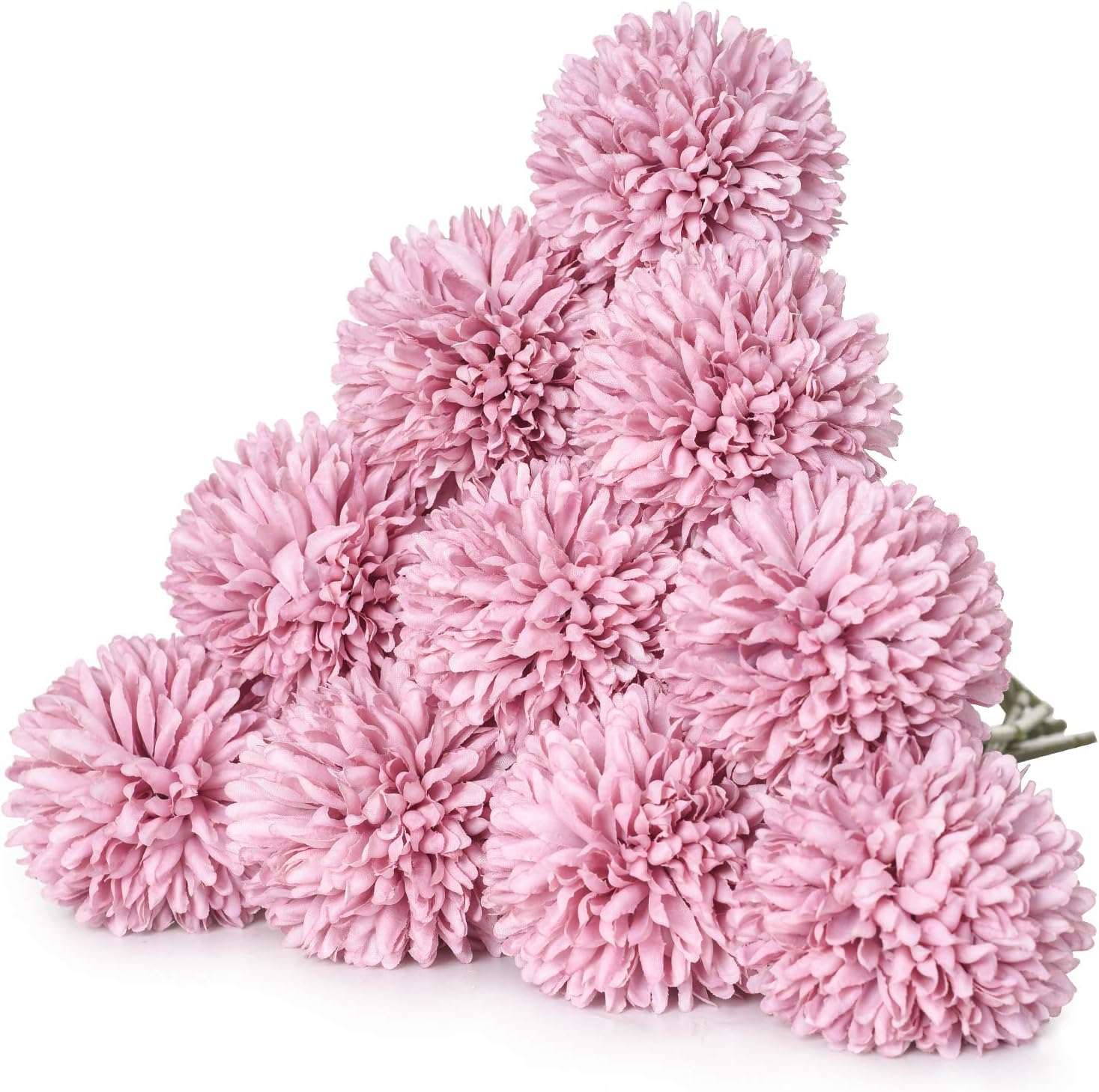 DearHouse Artificial Flowers, 6Pcs Fake Flowers Silk Artificial Hydrangea Bridal Wedding Bouquet for Home Garden Party Wedding Decoration (Pink&Purple)