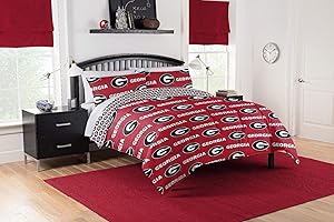 KIDS BEDDING Nincrane Georgia Bulldogs Full Comforter & Sheet Set,