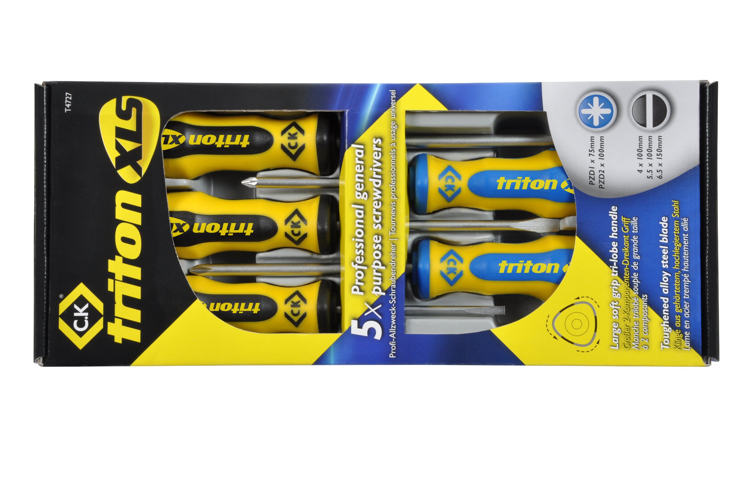 C.K T4727 Triton XLS Screwdriver Set SL/PZ (5 Pieces)