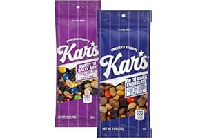 KAR'S Kar’s Nuts Variety Pack Trail Mix Snacks - Sweet 'N Salty Mix, Peanut Butter 'N Dark Chocolate, 2oz – Grab & Go Bags, Individual Snack Packs (Pack of 24), Gluten-Free Trail Mix Snack