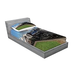 Ambesonne Steam Engine Bedding Set with Sheet