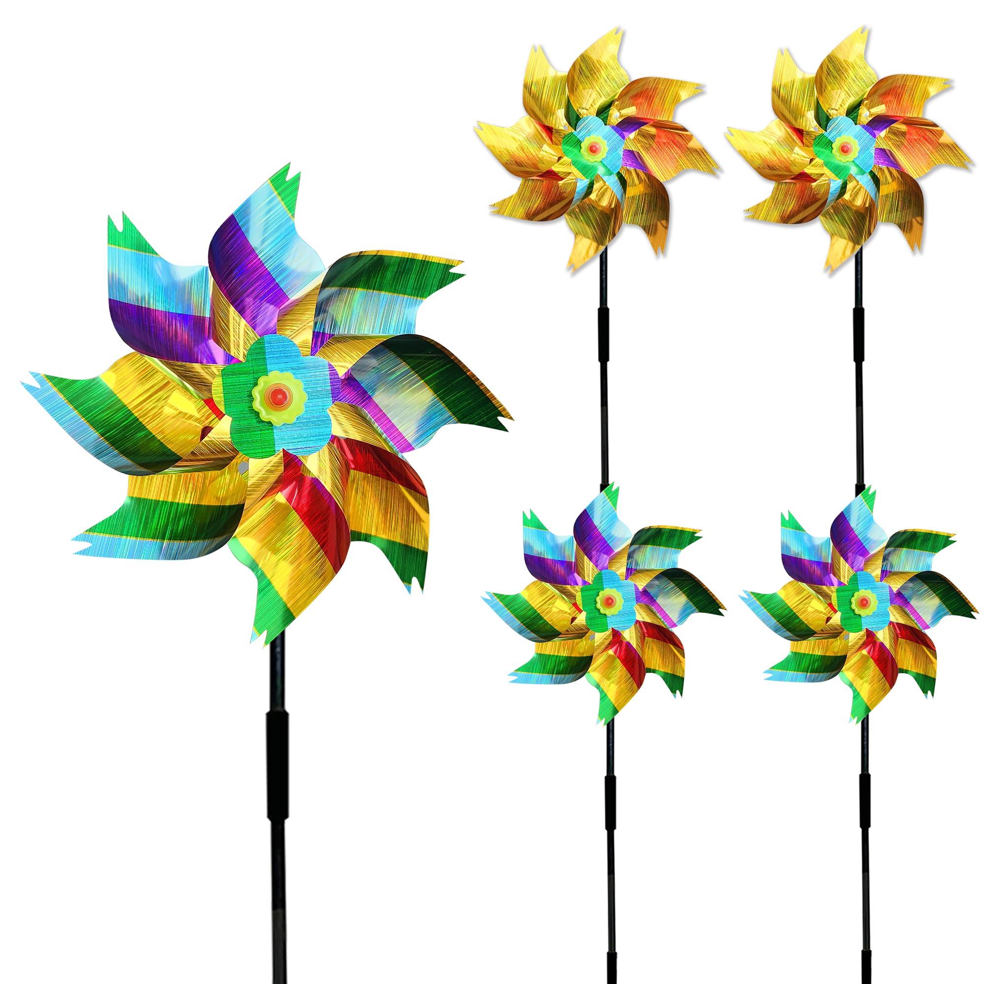 Windmill Bird Repellent Pigeon Repellent, Windmill Garden Pigeon Deterrent, Pigeon Repellent, Balcony, Reflective Wind Turbines, Bird Deterrent, Bird Repellent to Protect Garden, Yard, Orchard (5