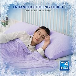 HOMFINE Cooling Pillowcases King Size - Double Side
