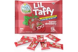 Heaven & Earth Summer Strawberry Lil Taffy (Approx. 40 Count) | Dye Free Candy | Natural Colors & Flavors | No High Fructose Corn Syrup | Gluten Free | Kosher | Goody Bag and Pinata Fillers