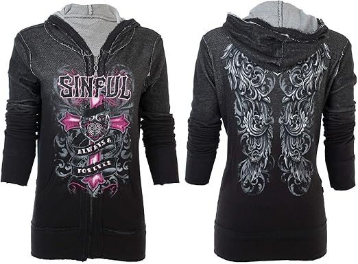 affliction reversible hoodie
