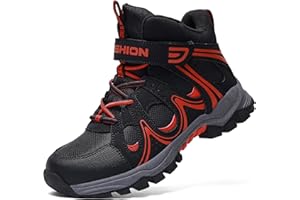 ASHION Kids Snow Boots Hiking Booties Hook and Loop Non-slip Waterproof Warm Outdoor Shoes